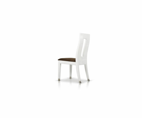VIG Furniture Thor Sleek High-Gloss White Dining Side Chair — Modern Ergonomic Seat, Sturdy Compact 22X22x43 Design VGGU903CH-WHT