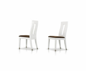 VIG Furniture Thor Sleek High-Gloss White Dining Side Chair — Modern Ergonomic Seat, Sturdy Compact 22X22x43 Design VGGU903CH-WHT