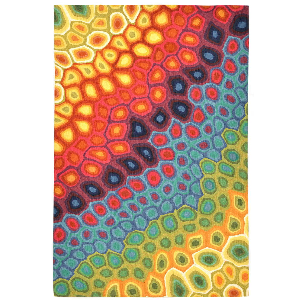 Trans Ocean Liora Manne Visions Iv Pop Swirl Area Rug - Handmade, Durable, Uv-stable For Indoor/Outdoor Use 2' X 3' Multi Polyester Vgh23412744