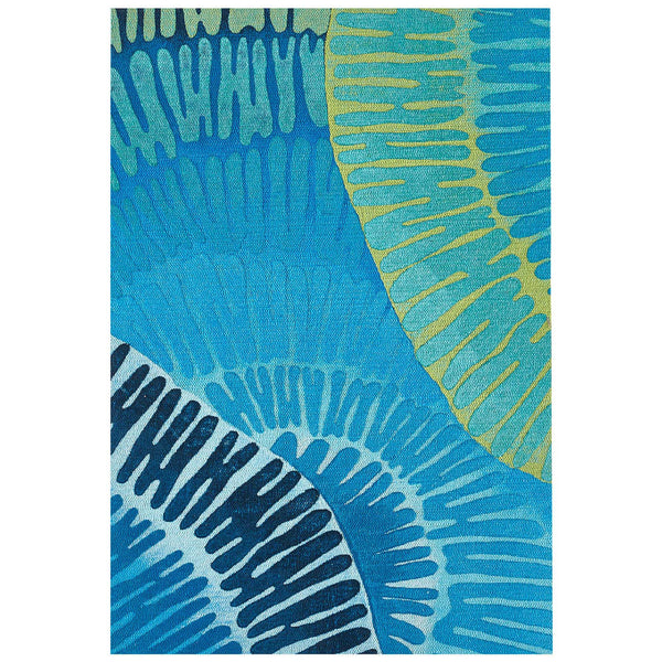 Trans Ocean Liora Manne Visions Iv Cirque Indoor/Outdoor Pillow - Vibrant Botanical Art For Stylish Spaces Blue Polyester Vgh23430204