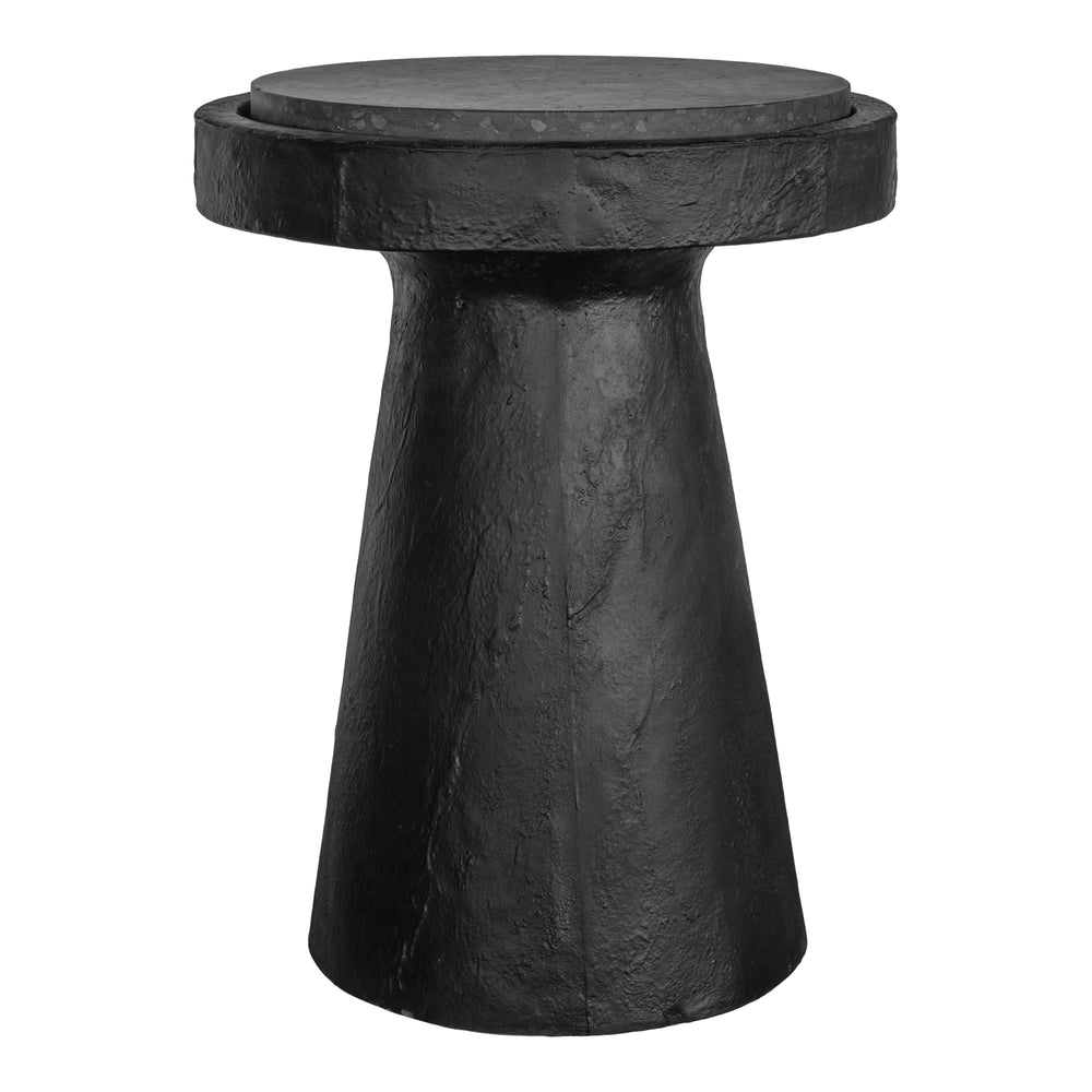 Moe's Home Book Accent Table - Rustic Cement Base With Terrazzo Top, Perfect For Home Decor Or Outdoor Use Black Black Terrazzo Top,Concrete Base Vh-1015-02