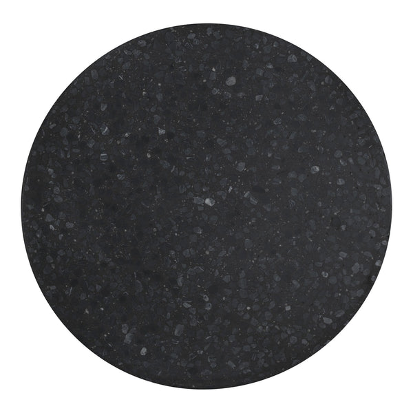 Moe's Home Book Accent Table - Rustic Cement Base With Terrazzo Top, Perfect For Home Decor Or Outdoor Use Black Black Terrazzo Top,Concrete Base Vh-1015-02