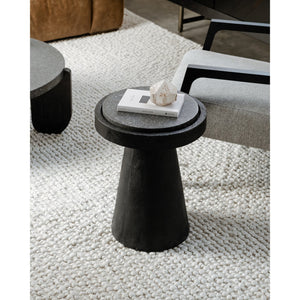 Moe's Home Book Accent Table - Rustic Cement Base With Terrazzo Top, Perfect For Home Decor Or Outdoor Use Black Black Terrazzo Top,Concrete Base Vh-1015-02