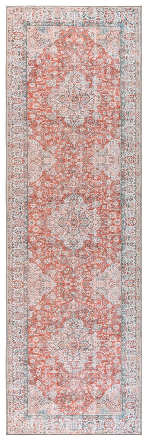Safavieh Vintage Heriz Area Rug – Elegant Runner For Hallway, Eco-friendly Materials, Washable & Timeless Design Red ,Beige 65% Polyester,35% Recycle Poly Cotton Fibers Vhz600p-28