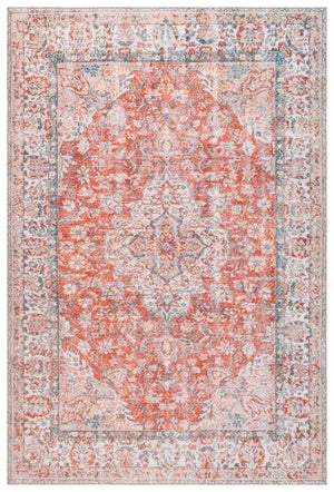 Safavieh Vintage Heriz Area Rug – Elegant Runner For Hallway, Eco-friendly Materials, Washable & Timeless Design Red ,Beige 65% Polyester,35% Recycle Poly Cotton Fibers Vhz600p-5