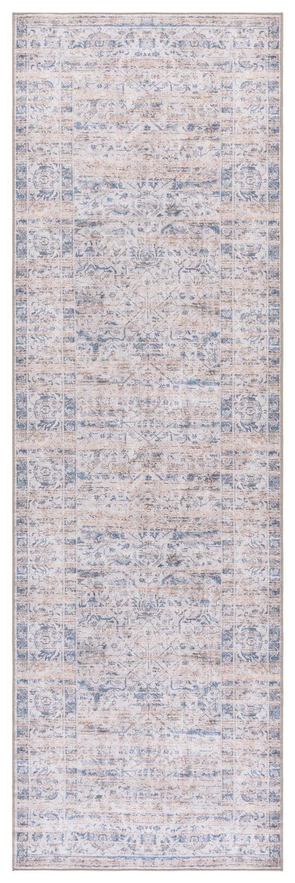 Safavieh Vintage Heriz Area Rug - Stylish, Durable, And Washable Design For Any Room In Your Home Blue ,Beige 65% Polyester,35% Recycle Poly Cotton Fibers Vhz602m-28