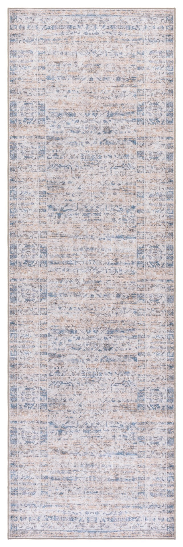 Safavieh Vintage Heriz Area Rug - Elegant Power Loomed Design For Timeless Style & Easy Maintenance At Home Blue ,Beige 65% Polyester,35% Recycle Poly Cotton Fibers Vhz602m-4