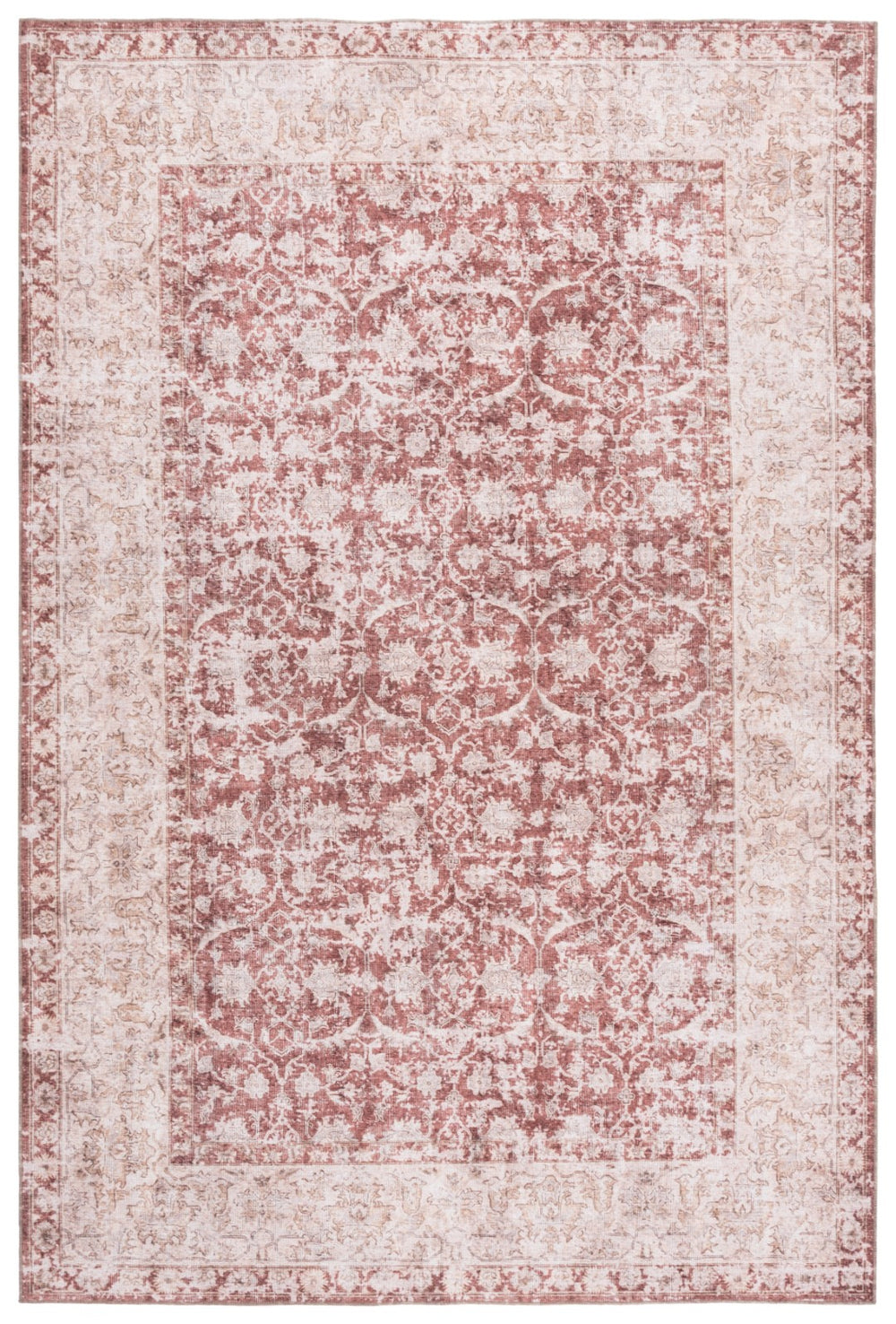 Safavieh Vintage Heriz Area Rug – Elegant Eco-friendly Design For Home Décor, Easy To Clean, Timeless Style Brown ,Beige 65% Polyester,35% Recycle Poly Cotton Fibers Vhz604t-8