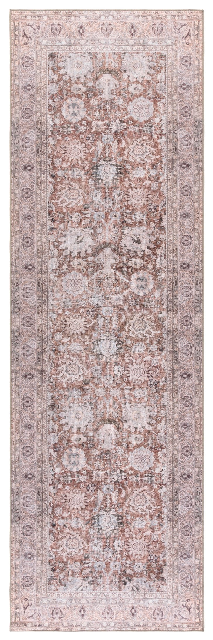 Safavieh Vintage Heriz 612t Elegant Area Rug - Traditional Style With Washable, Sustainable Design For Home Decor Brown ,Beige 65% Polyester,35% Recycle Poly Cotton Fibers Vhz612t-5