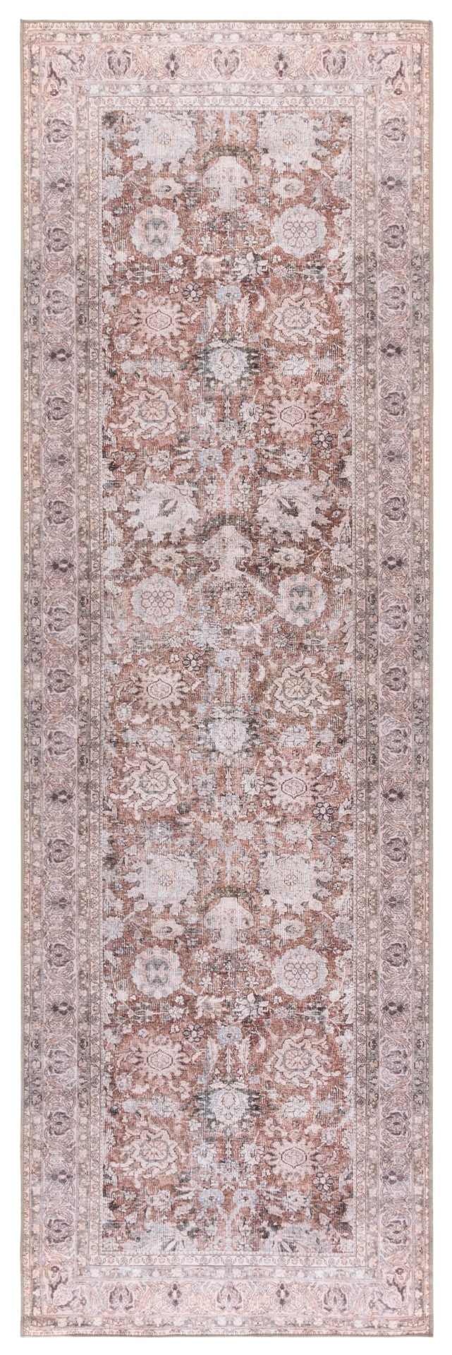 Safavieh Vintage Heriz Elegant Turkish Area Rug - Timeless Charm, Washable, Sustainable Decor For Any Room Brown ,Beige 65% Polyester,35% Recycle Poly Cotton Fibers Vhz612t-10