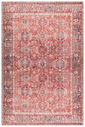 Safavieh Vintage Heriz Area Rug - Elegant Red And Grey Design, Washable, Eco-friendly, Timeless Style Red ,Grey 65% Polyester,35% Recycle Poly Cotton Fibers Vhz614p-8