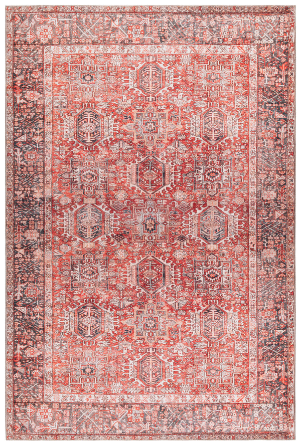 Safavieh Vintage Heriz Area Rug - Elegant Red And Grey Design, Washable, Eco-friendly, Timeless Style Red ,Grey 65% Polyester,35% Recycle Poly Cotton Fibers Vhz614p-8