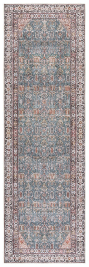 Safavieh Vintage Heriz Area Rug - Sustainable, Washable Design In Elegant Teal And Beige For Timeless Style Teal ,Beige 65% Polyester,35% Recycle Poly Cotton Fibers Vhz616y-10