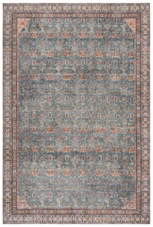 Safavieh Vintage Heriz Area Rug - Sustainable, Washable Design In Elegant Teal And Beige For Timeless Style Teal ,Beige 65% Polyester,35% Recycle Poly Cotton Fibers Vhz616y-10