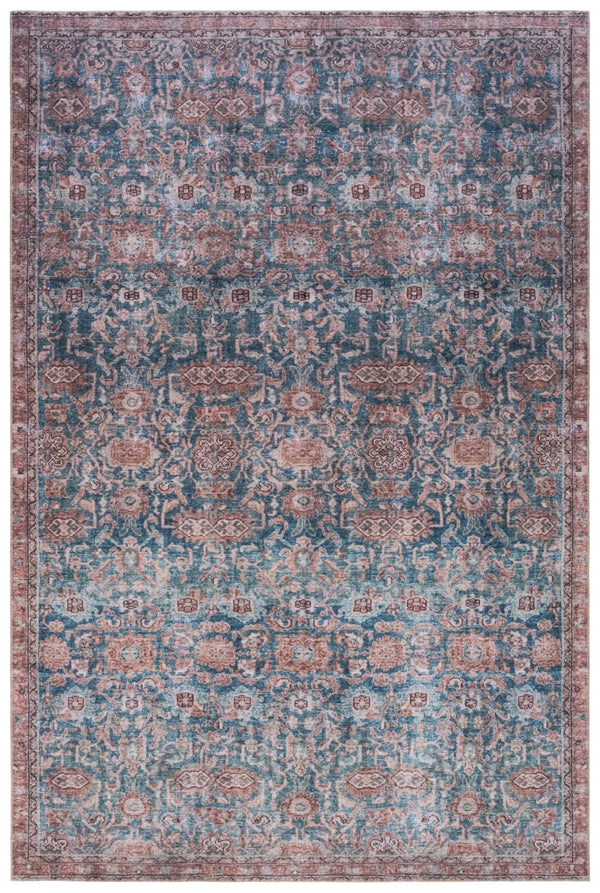 Safavieh Vintage Heriz Area Rug - Elegant Power Loomed Design For Timeless Style And Easy Maintenance Blue ,Brown 65% Polyester,35% Recycle Poly Cotton Fibers Vhz618k-9