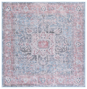 Safavieh Vintage Heriz Runner Rug - Stylish Turkish Design For Hallways, Washable, Slip-resistant Comfort Blue ,Red Polyester Vhz802m-7sq