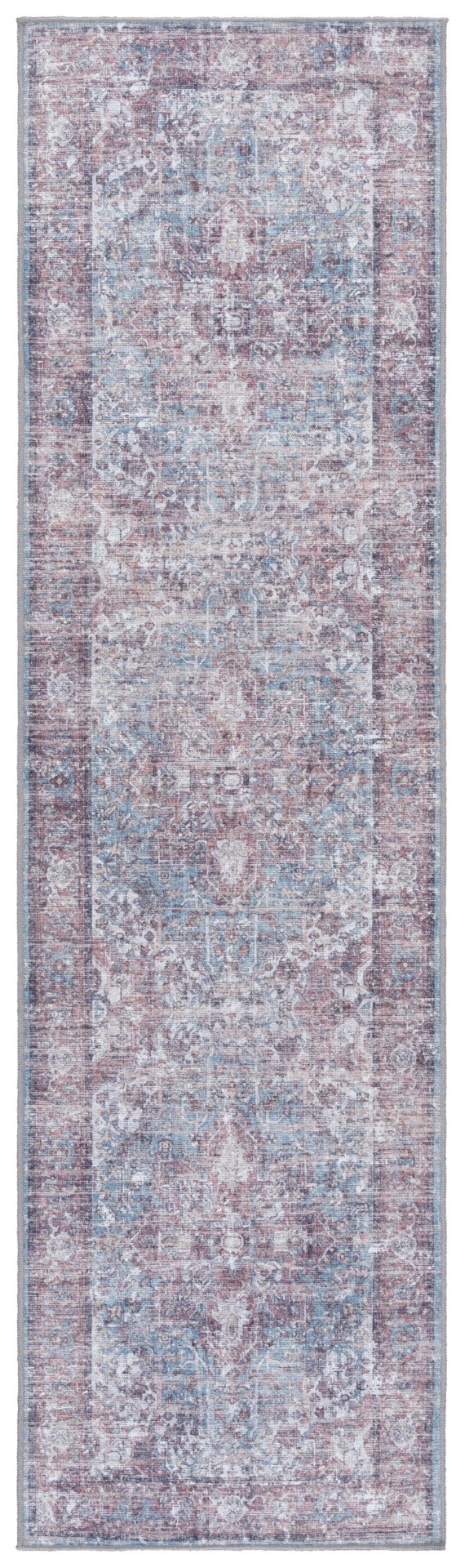 Safavieh Vintage Heriz Area Rug - Timeless Turkish Design In Vibrant Hues, Durable & Washable For Any Space Red ,Blue Polyester Vhz804q-5
