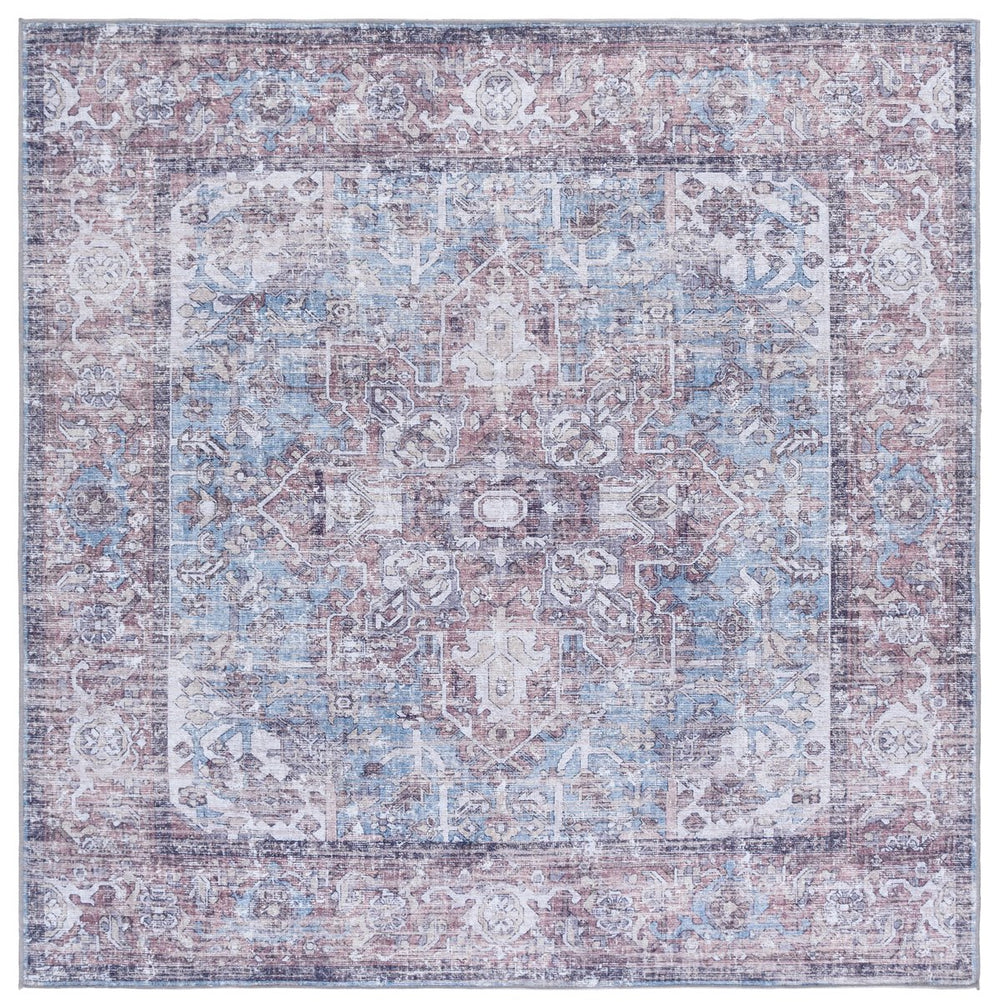 Safavieh Vintage Heriz Power Loomed Polyester Runner Rug – Traditional Style With Bold Color For Your Home Red ,Blue Polyester Vhz804q-7sq