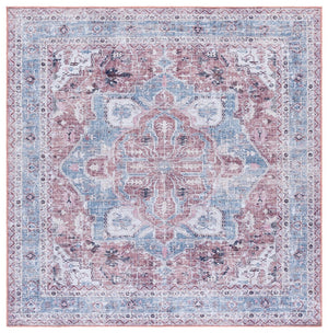 Safavieh Vintage Heriz Runner Area Rug – Timeless Tradition, Intricate Artistry, Washable & Slip-resistant Design Blue ,Red Polyester Vhz806m-7sq