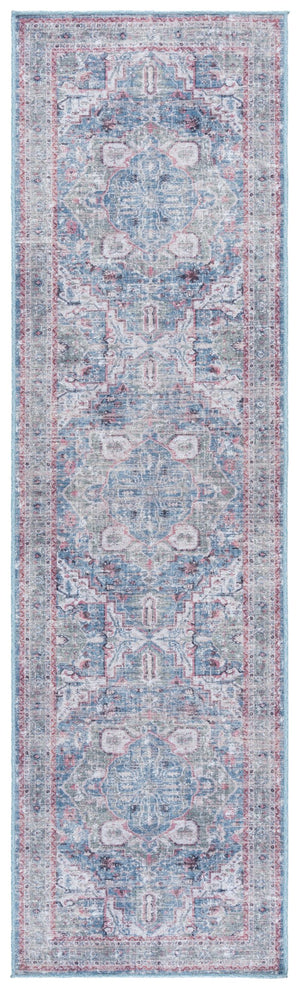 Safavieh Vintage Heriz Runner Rug – Elegant Turkish Design In Soothing Hues For Hallways And Entryways Green ,Blue Polyester Vhz808y-28