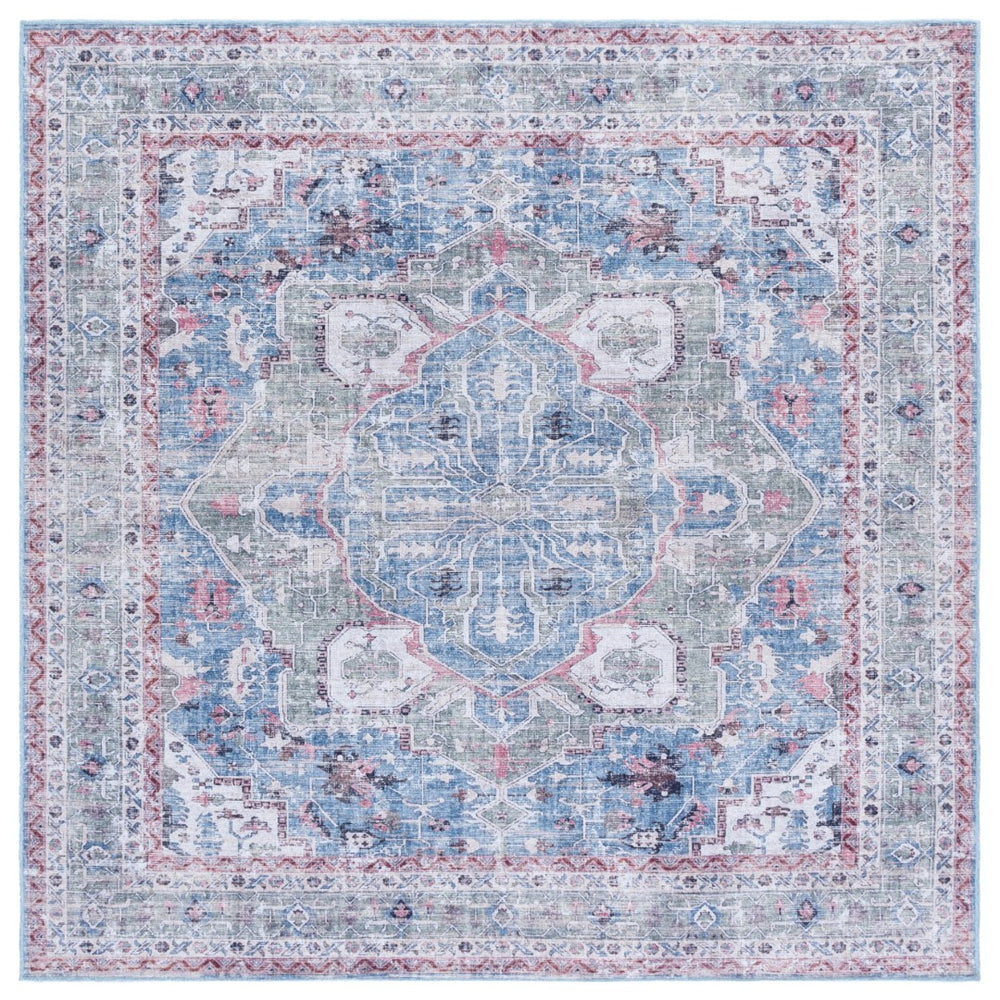 Safavieh Vintage Heriz Area Rug - Traditional Turkish Craftsmanship In Vibrant Colors For Your Home Decor Green ,Blue Polyester Vhz808y-8