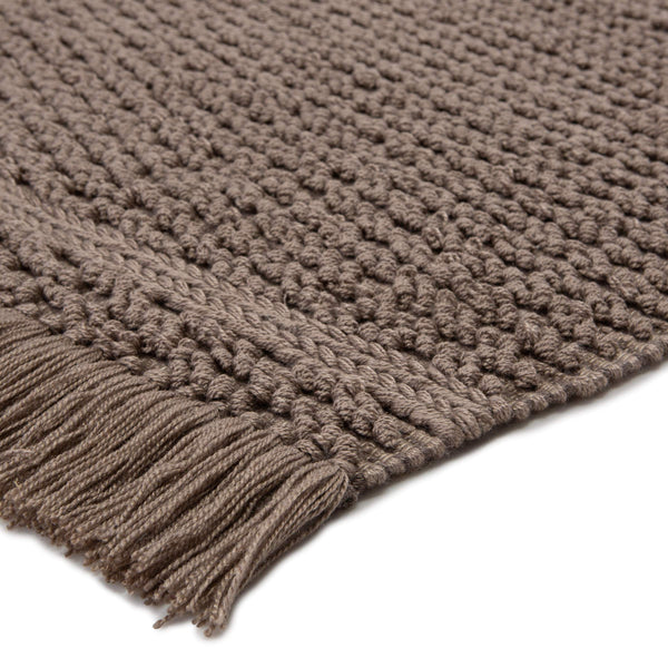 Jaipur Living Jaipur Living Villa Handwoven Boucle Indoor Outdoor Rug Bohemian Fringe Accent Dark Taupe 2'X3' RUG146043