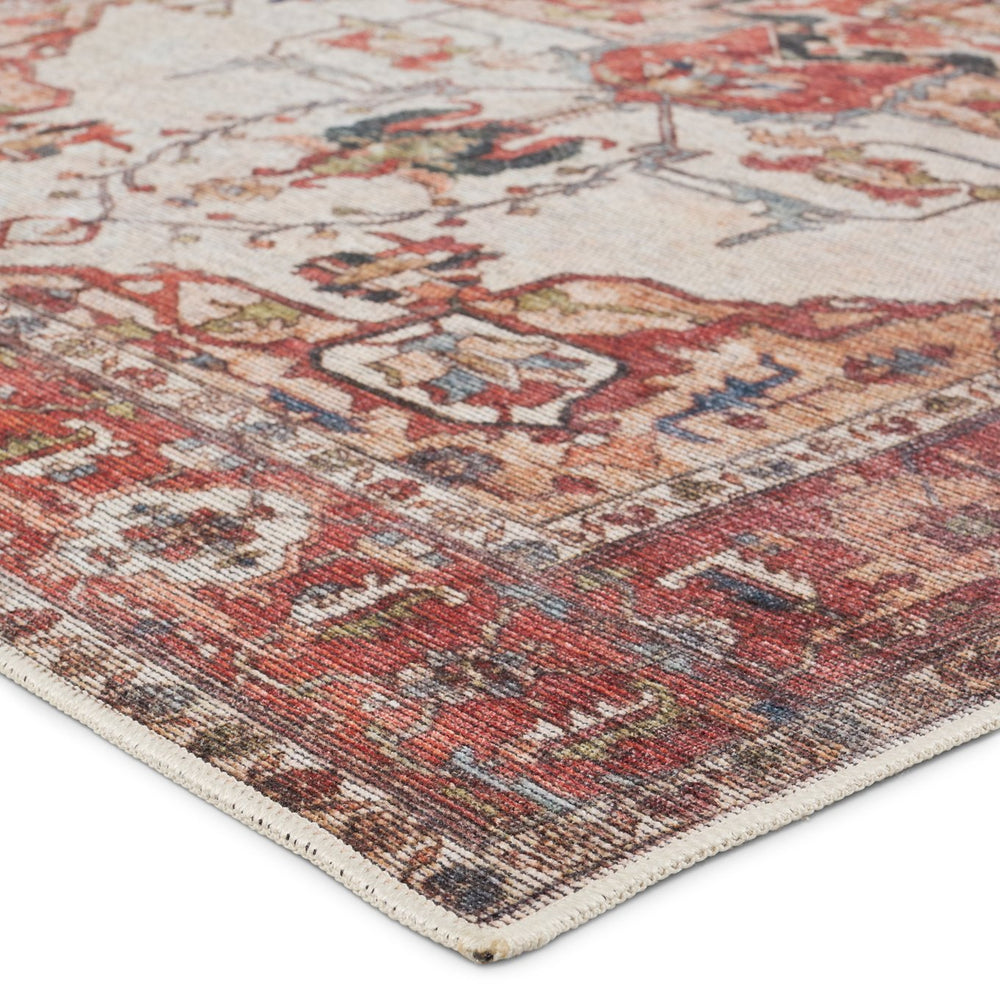 Jaipur Living Vindage Hepburn Vin03 Powerloomed Machinemade 50% Polyester 50% Cotton Traditional Medallion Indoor Rug Rust, Beige 50% Polyester 50% Cotton Rug155383