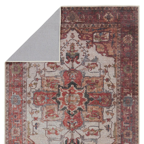 Jaipur Living Vindage Hepburn Vin03 Powerloomed Machinemade 50% Polyester 50% Cotton Traditional Medallion Indoor Rug Rust, Beige 50% Polyester 50% Cotton Rug155383