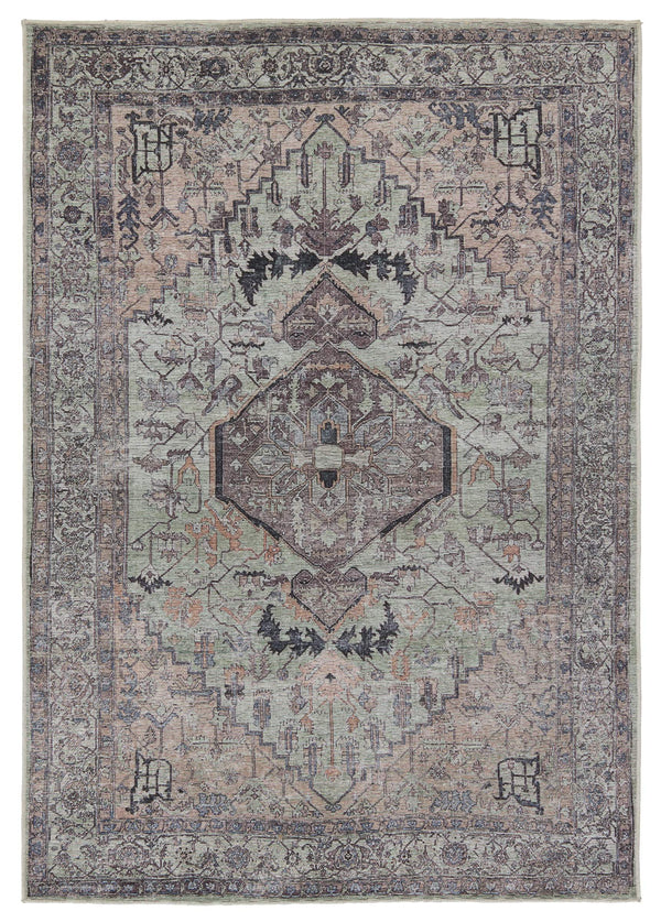Jaipur Living Vibe by Jaipur Living Abbott Flatweave Runner Rug Distressed Medallion Floral Hallway Accent 9'2" x 12' RUG155393