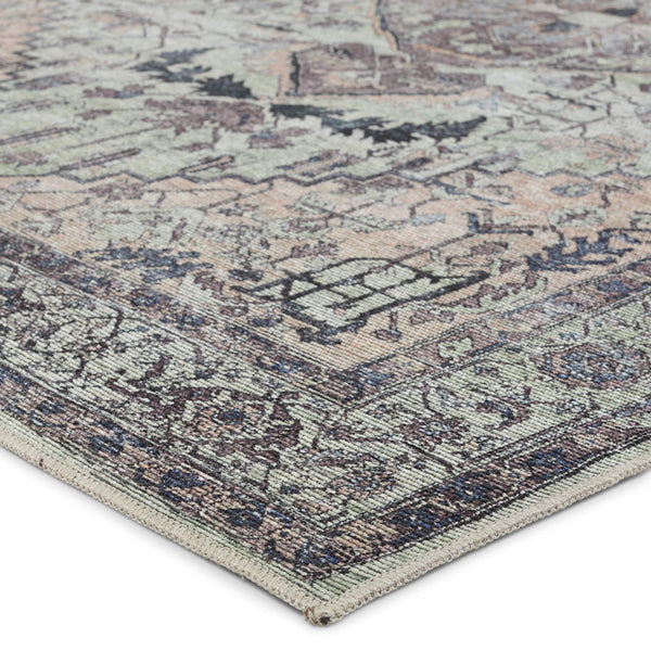 Jaipur Living Vibe by Jaipur Living Abbott Flatweave Runner Rug Distressed Medallion Floral Hallway Accent 9'2" x 12' RUG155393
