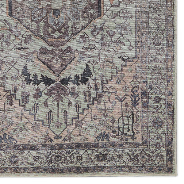 Jaipur Living Vibe by Jaipur Living Abbott Flatweave Runner Rug Distressed Medallion Floral Hallway Accent 9'2" x 12' RUG155393