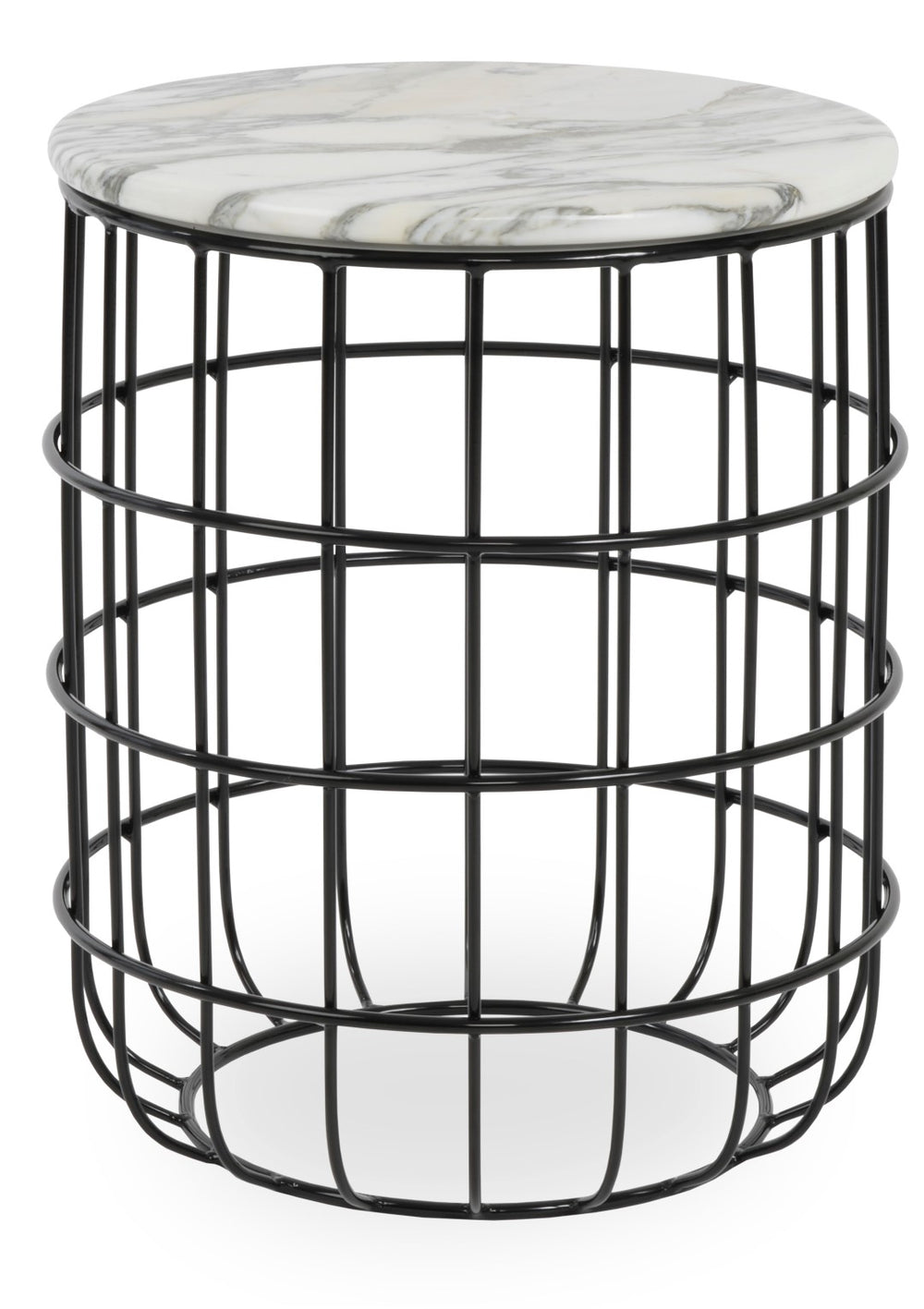 Soho Concept Violetta Marble End Table: Elegant White Carrara Marble Top With Black Steel Frame – Chic Design! White,Black  Soho-concept-dining-chair-13982