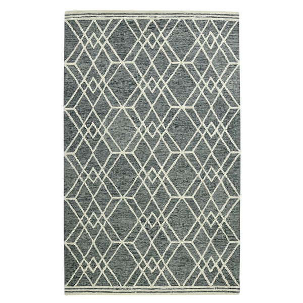 Amer Rugs Vista Transitional Geometric Hand-hooked Area Rug – Elegant, Soft, And Versatile Floor Accent Gray Wool Vis10203
