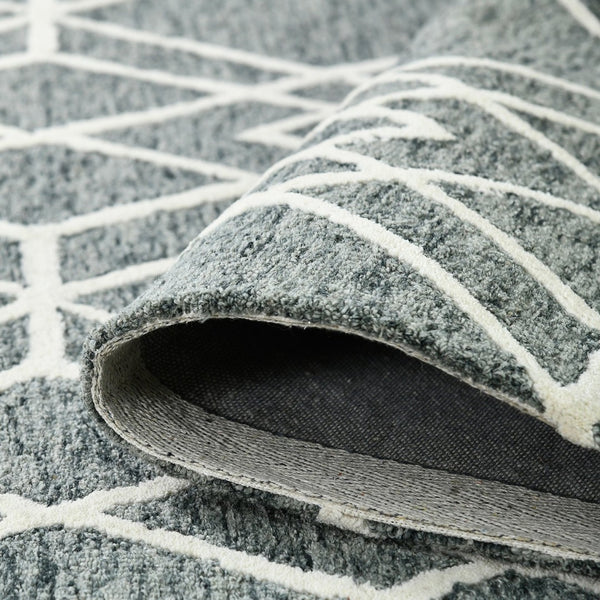 Amer Rugs Vista Transitional Geometric Hand-hooked Area Rug – Elegant, Soft, And Versatile Floor Accent Gray Wool Vis10203