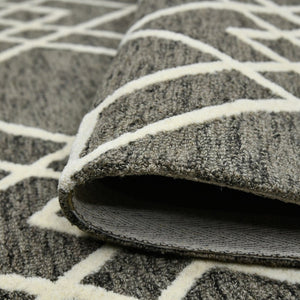 Amer Rugs Vista Transitional Geometric Hand-hooked Area Rug – Elegant, Soft, And Versatile Floor Accent Khaki Wool Vis20203