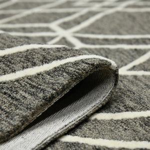 Amer Rugs Vista Transitional Geometric Hand-hooked Area Rug – Elegant, Soft, And Versatile Floor Accent Khaki Wool Vis20203