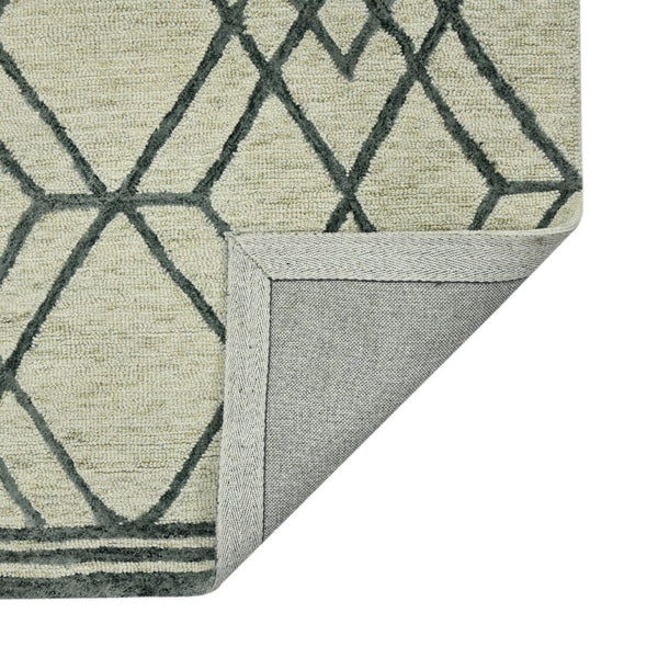 Amer Rugs Vista Transitional Geometric Hand-hooked Area Rug – Elegant, Soft, And Versatile Floor Accent Ivory Wool Vis40203