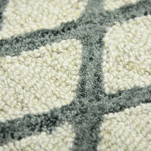 Amer Rugs Vista Transitional Geometric Hand-hooked Area Rug – Elegant, Soft, And Versatile Floor Accent Ivory Wool Vis40203