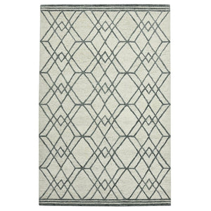 Amer Rugs Vista Transitional Geometric Hand-hooked Area Rug – Elegant, Soft, And Versatile Floor Accent Ivory Wool Vis40203