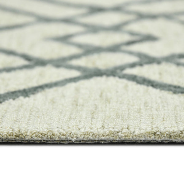 Amer Rugs Vista Transitional Geometric Hand-hooked Area Rug – Elegant, Soft, And Versatile Floor Accent Ivory Wool Vis40203