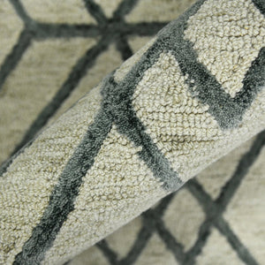 Amer Rugs Vista Transitional Geometric Hand-hooked Area Rug – Elegant, Soft, And Versatile Floor Accent Ivory Wool Vis40203