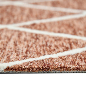 Amer Rugs Vista Transitional Geometric Hand-hooked Area Rug – Elegant, Soft, And Versatile Floor Accent Rust Wool Vis50203