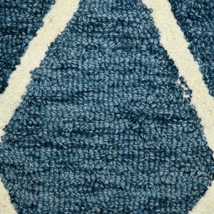 Amer Rugs Vista Transitional Geometric Hand-hooked Area Rug – Elegant, Soft, And Versatile Floor Accent Navy Wool Vis60203