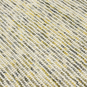 Vivid Hand-woven Wool Cotton Striped Rug with Cableknit Texture for Farmhouse Modern Interiors