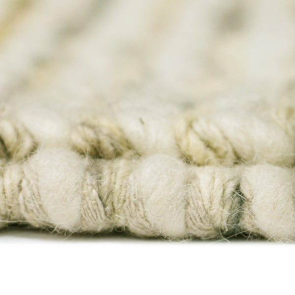 Vivid Hand-woven Wool Cotton Striped Rug with Cableknit Texture for Farmhouse Modern Interiors
