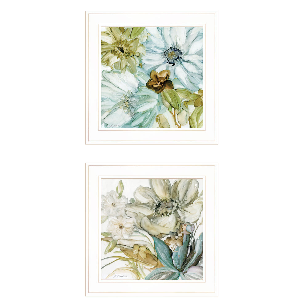 English Elm Trendy Sea Glass Framed Coastal Wall Print Ready to Hang Farmhouse Bedroom Accent B06788402