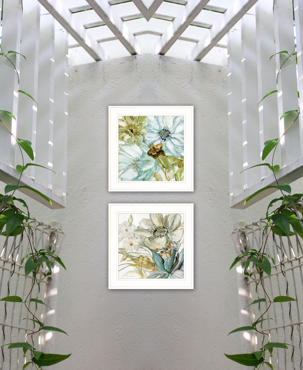 English Elm Trendy Sea Glass Framed Coastal Wall Print Ready to Hang Farmhouse Bedroom Accent B06788402