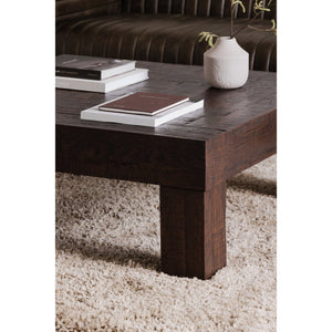 Moe's Home Evander Coffee Table – Hand-painted Solid Reclaimed Oak With Unique Organic Design & Character Brown Solid Reclaimed Oak,Plywood Support Vl-1058-03