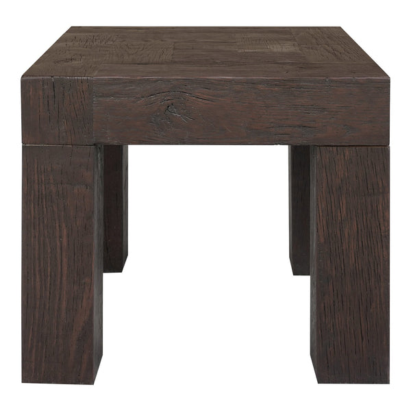 Moe's Home Evander Side Table - Hand-painted Solid Reclaimed Oak With Rustic Charm & Contemporary Elegance Brown Solid Reclaimed Oak,Plywood Support Vl-1059-03