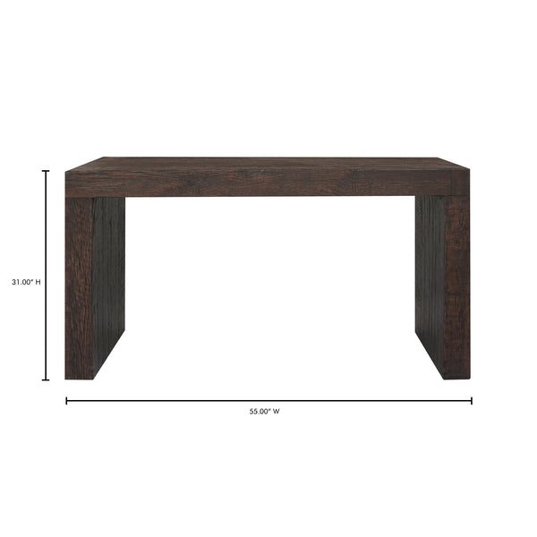 Moe's Home Evander Console Table - Hand-painted Reclaimed Oak With Distinctive Natural Character & Warmth Brown Solid Reclaimed Oak,Plywood Support Vl-1069-03